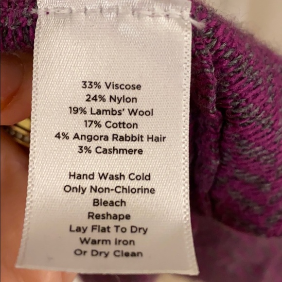 Grey and Plum Herringbone Single Button Cardigan - Picture 6 of 7